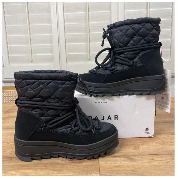 Pajar Canada Women's Travita Lace Up Winter Snow Boots Black Size 7.5 NIB WP - Picture 6 of 10